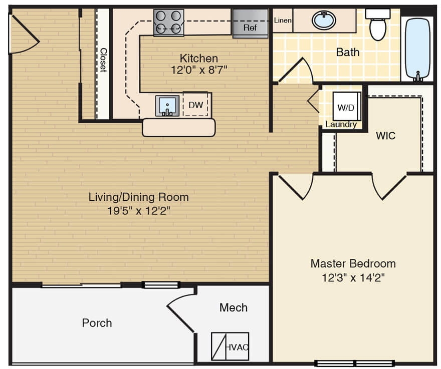 1 bed | 1 bath