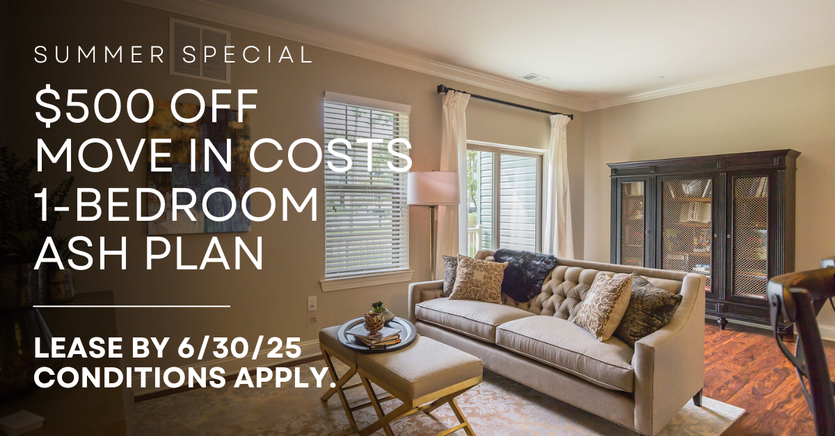 Spring Special | $500 Off Move In Costs| 1-Bedroom Ash Plan | Lease by 6/30/25 | Conditions Apply